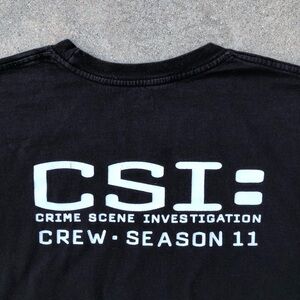 Panavision CSI Crime Scene Investigation Crew Season 11 TV Series Black Shirt XL